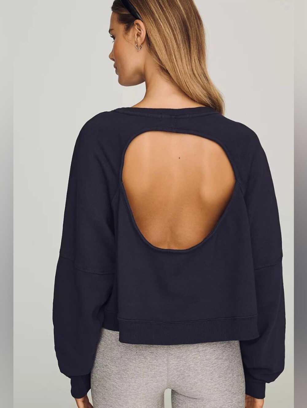 Anthropologie Daily Practice Open-Back Pullover Peacoat Size S